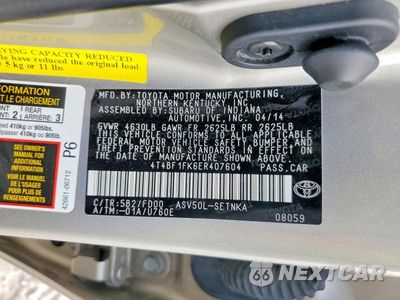 Zdjęcie 12 z 12 samochodu: 2014 TOYOTA CAMRY LE VIN:4T4BF1FK6ER407604 - miniatura