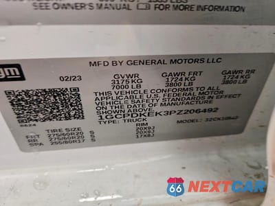 Zdjęcie 12 z 12 samochodu: 2023 CHEVROLET SILVERADO K1500 LT-L VIN:1GCPDKEK3PZ206492 - miniatura