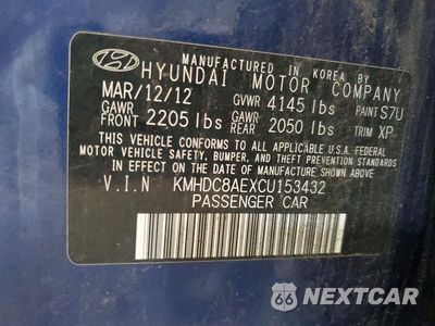 Zdjęcie 12 z 12 samochodu: 2012 HYUNDAI ELANTRA TOURING GLS VIN:KMHDC8AEXCU153432 - miniatura