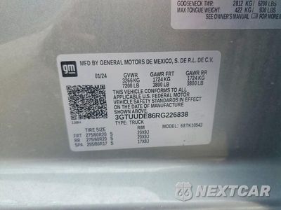 Zdjęcie 12 z 12 samochodu: 2024 GMC SIERRA K1500 SLT VIN:3GTUUDE86RG226838 - miniatura