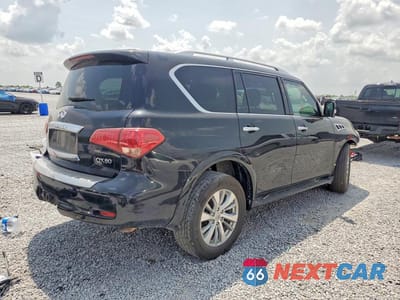 Trzecie zdjęcie samochodu z tyłu: 2016 INFINITI QX80 BASE VIN:JN8AZ2NF5G9610442 - miniatura