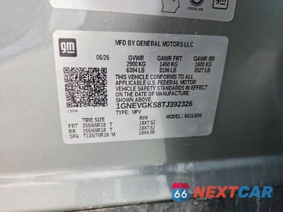 Zdjęcie 13 z 13 samochodu: 2026 CHEVROLET TRAVERSE VIN:1GNEVGKS8TJ392326 - miniatura