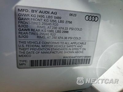 Zdjęcie 13 z 13 samochodu: 2023 AUDI Q5 PREMIUM PLUS 45 VIN:WA1EAAFYXP2165990 - miniatura