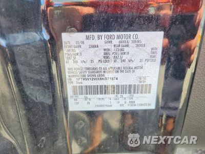 Zdjęcie 12 z 12 samochodu: 2008 FORD F150 SUPERCREW VIN:1FTRW12WX8KD71874 - miniatura