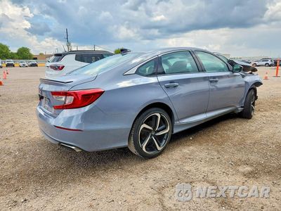 Trzecie zdjęcie samochodu z tyłu: 2021 HONDA ACCORD SPORT VIN:1HGCV1F32MA107669 - miniatura