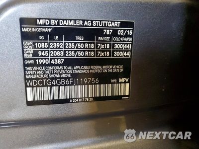 Zdjęcie 13 z 13 samochodu: 2015 MERCEDES-BENZ GLA 250 4MATIC VIN:WDCTG4GB6FJ119756 - miniatura