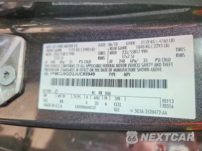 Zdjęcie 13 z 13 samochodu: 2018 FORD ESCAPE SE VIN:1FMCU9GD2JUC85949 - miniatura