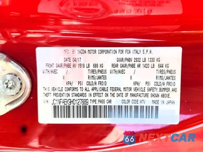 Zdjęcie 13 z 13 samochodu: 2017 FIAT 124 SPIDER CLASSICA VIN:JC1NFAEK9H0127889 - miniatura