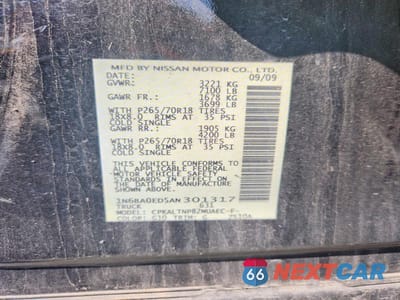 Zdjęcie 12 z 12 samochodu: 2010 NISSAN TITAN SE VIN:1N6BA0ED5AN301317 - miniatura