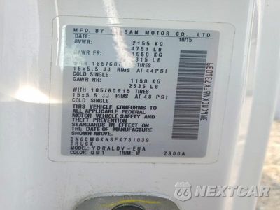 Zdjęcie 13 z 13 samochodu: 2015 NISSAN NV200 DELIVERY VAN VIN:3N6CM0KN8FK731039 - miniatura