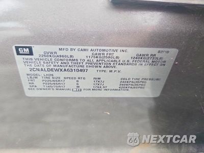 Zdjęcie 13 z 13 samochodu: 2010 CHEVROLET EQUINOX LT VIN:2CNALDEWXA6310497 - miniatura