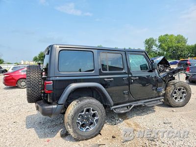 Trzecie zdjęcie samochodu z tyłu: 2022 JEEP WRANGLER UNLIMITED RUBICON 4XE VIN:1C4JJXR62NW271003 - miniatura