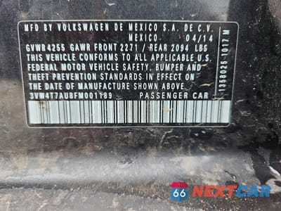 Zdjęcie 14 z 14 samochodu: 2015 VOLKSWAGEN GTI VIN:3VW4T7AU8FM001189 - miniatura