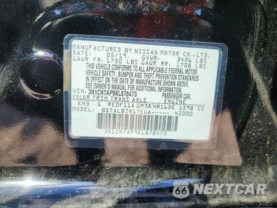 Zdjęcie 13 z 13 samochodu: 2019 NISSAN VERSA SV VIN:3N1CN7AP9KL878473 - miniatura