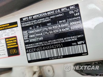 Zdjęcie 13 z 13 samochodu: 2017 MERCEDES-BENZ GLS 450 4MATIC VIN:4JGDF6EE4HA942951 - miniatura