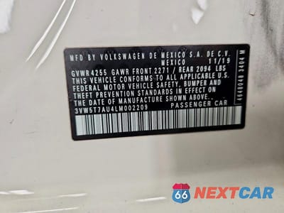 Zdjęcie 12 z 12 samochodu: 2020 VOLKSWAGEN GTI S VIN:3VW5T7AU4LM002209 - miniatura