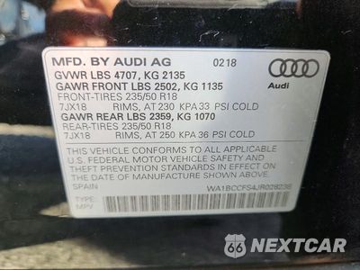 Zdjęcie 14 z 14 samochodu: 2018 AUDI Q3 PREMIUM VIN:WA1BCCFS4JR028238 - miniatura