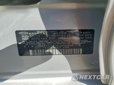 Zdjęcie 12 z 12 samochodu: 2013 HYUNDAI ELANTRA GLS VIN:KMHDH4AE3DU955932 - miniatura