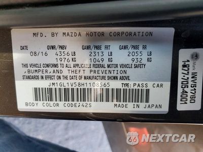 Zdjęcie 12 z 12 samochodu: 2017 MAZDA 6 TOURING VIN:JM1GL1V58H1108565 - miniatura