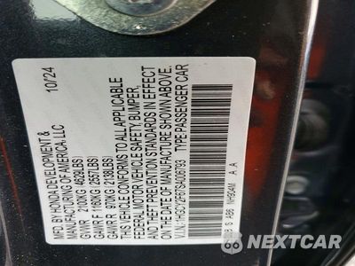 Zdjęcie 12 z 12 samochodu: 2025 HONDA ACCORD HYBRID EXL VIN:1HGCY2F67SA006793 - miniatura