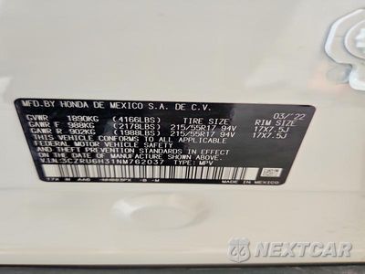 Zdjęcie 13 z 13 samochodu: 2022 HONDA HR-V LX VIN:3CZRU6H31NM762037 - miniatura