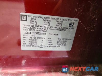 Zdjęcie 12 z 12 samochodu: 2016 CHEVROLET SILVERADO K1500 HIGH COUNTRY VIN:3GCUKTEJ1GG255311 - miniatura