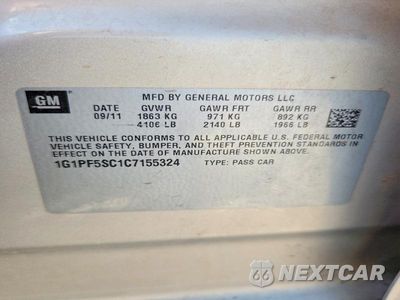 Zdjęcie 13 z 13 samochodu: 2012 CHEVROLET CRUZE LT VIN:1G1PF5SC1C7155324 - miniatura