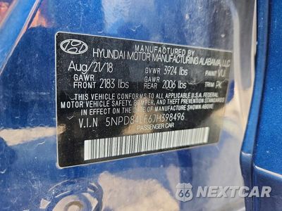 Zdjęcie 12 z 12 samochodu: 2018 HYUNDAI ELANTRA VALUE EDITION VIN:5NPD84LF6JH398496 - miniatura