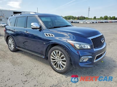 Czwarte zdjęcie samochodu z boku: 2015 INFINITI QX80 BASE VIN:JN8AZ2NEXF9087795 - miniatura
