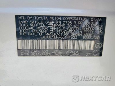 Zdjęcie 12 z 12 samochodu: 2016 LEXUS LS 460 VIN:JTHBL5EF7G5141623 - miniatura