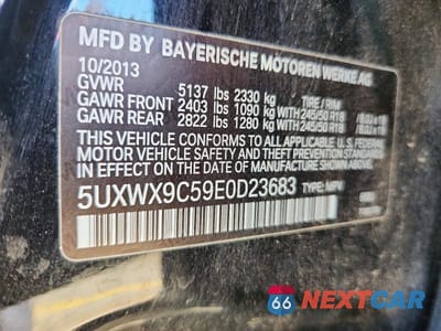 Zdjęcie 13 z 13 samochodu: 2014 BMW X3 XDRIVE28I VIN:5UXWX9C59E0D23683 - miniatura