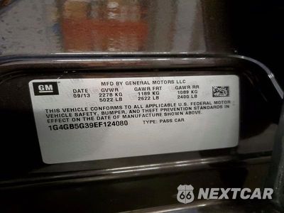 Zdjęcie 12 z 12 samochodu: 2014 BUICK LACROSSE VIN:1G4GB5G39EF124080 - miniatura