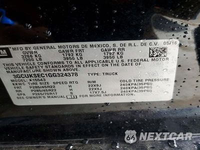 Zdjęcie 12 z 12 samochodu: 2016 CHEVROLET SILVERADO K1500 LTZ VIN:3GCUKSEC1GG324378 - miniatura