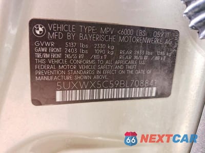 Zdjęcie 14 z 14 samochodu: 2011 BMW X3 XDRIVE28I VIN:5UXWX5C59BL708841 - miniatura