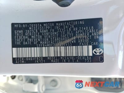 Zdjęcie 12 z 12 samochodu: 2026 TOYOTA COROLLA LE VIN:5YFB4MDE7TP456453 - miniatura