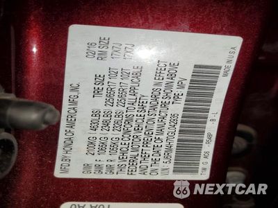 Zdjęcie 13 z 13 samochodu: 2016 HONDA CR-V EXL VIN:5J6RM4H70GL042935 - miniatura