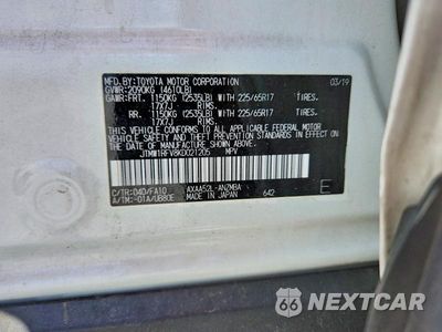 Zdjęcie 13 z 13 samochodu: 2019 TOYOTA RAV4 XLE VIN:JTMW1RFV8KD021205 - miniatura