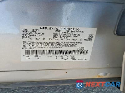 Zdjęcie 13 z 13 samochodu: 2015 FORD EDGE SEL VIN:2FMTK4J9XFBC36475 - miniatura