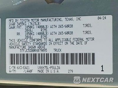 Zdjęcie 13 z 13 samochodu: 2024 TOYOTA TUNDRA LIMITED HV VIN:5TFJC5DB0RX079095 - miniatura