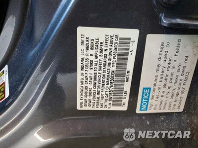Zdjęcie 12 z 12 samochodu: 2013 ACURA ILX HYBRID TECH VIN:19VDE3F76DE300334 - miniatura