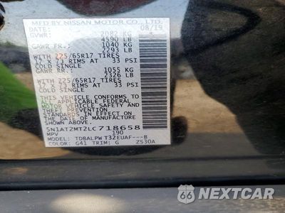Zdjęcie 12 z 12 samochodu: 2020 NISSAN ROGUE S VIN:5N1AT2MT2LC718658 - miniatura