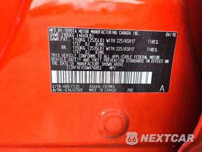 Zdjęcie 13 z 13 samochodu: 2016 TOYOTA RAV4 XLE VIN:2T3RFREV5GW476863 - miniatura