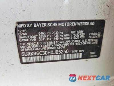 Zdjęcie 13 z 13 samochodu: 2017 BMW X5 XDRIVE50I VIN:5UXKR6C30H0J85250 - miniatura