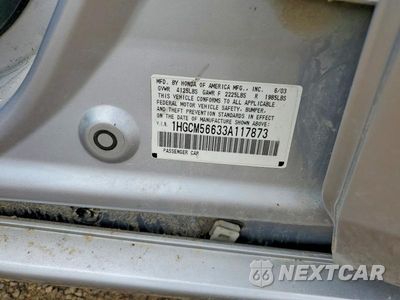 Zdjęcie 12 z 12 samochodu: 2003 HONDA ACCORD EX VIN:1HGCM56633A117873 - miniatura