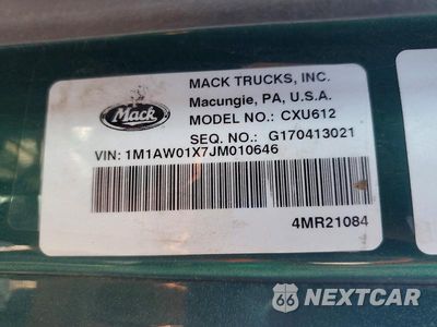 Zdjęcie 11 z 13 samochodu: 2018 MACK CXU612 SEMI TRUCK VIN:1M1AW01X7JM010646 - miniatura