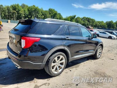 Trzecie zdjęcie samochodu z tyłu: 2020 FORD EXPLORER PLATINUM VIN:1FM5K8HC6LGA06745 - miniatura