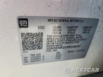 Zdjęcie 13 z 13 samochodu: 2023 CHEVROLET TAHOE K1500 LT VIN:1GNSKNKD1PR106597 - miniatura