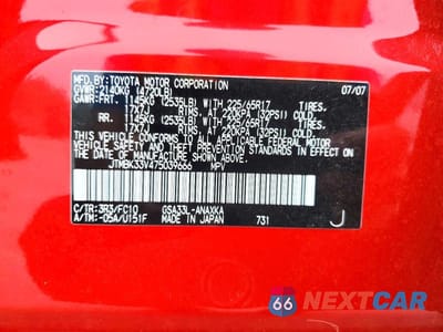 Zdjęcie 13 z 13 samochodu: 2007 TOYOTA RAV4 BASE VIN:JTMBK33V475039666 - miniatura