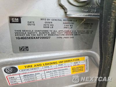 Zdjęcie 13 z 13 samochodu: 2010 BUICK LACROSSE CXL VIN:1G4GC5EGXAF295627 - miniatura