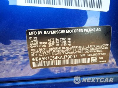 Zdjęcie 12 z 12 samochodu: 2019 BMW 330XI VIN:WBA5R7C54KAJ79097 - miniatura